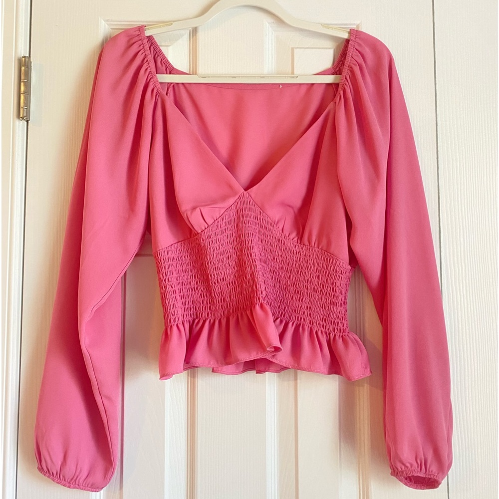 Nordstrom pink blouse size large